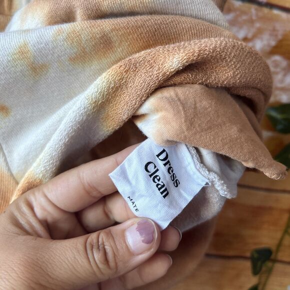 MATE The Label XS Organic Terry Lounge Shorts Brown Ivory White - Picture 4 of 6